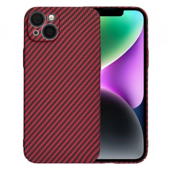 Husa pentru Apple iPhone 14, Techsuit, Carbonite FiberShell, Rosie