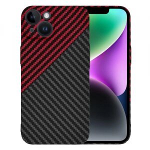 Husa pentru Apple iPhone 14, Techsuit, Carbonite FiberShell Vortex, Rosie