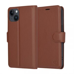 Husa pentru Apple iPhone 14, Techsuit, Leather Folio, Maro