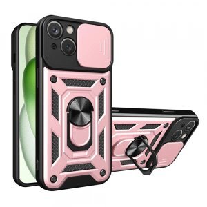 Husa pentru Apple iPhone 15 Plus, Techsuit, CamShield, Roz