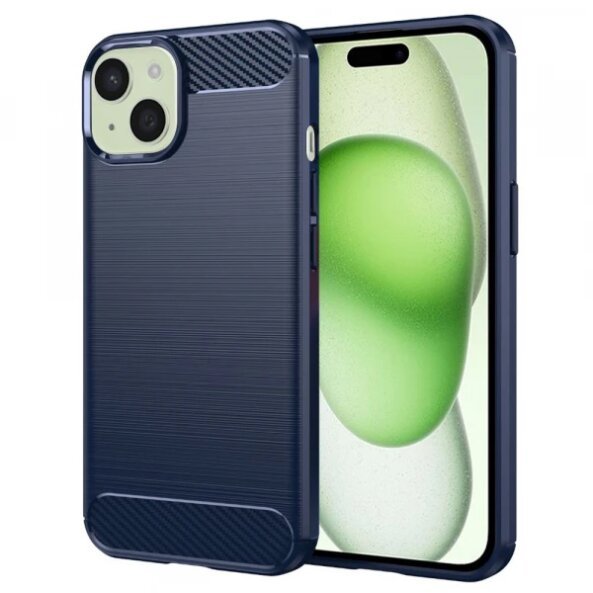 Husa pentru Apple iPhone 15 Plus, Techsuit, Carbon, Albastra