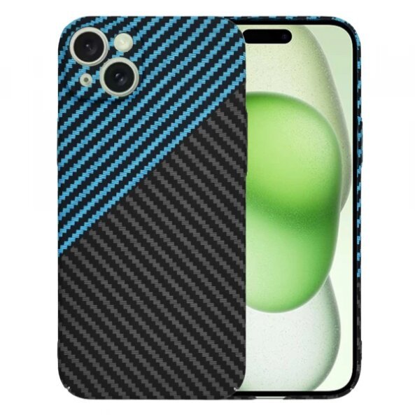 Husa pentru Apple iPhone 15 Plus, Techsuit, Carbonite FiberShell, Bleu