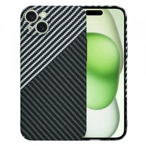 Husa pentru Apple iPhone 15 Plus, Techsuit, Carbonite FiberShell, Gri