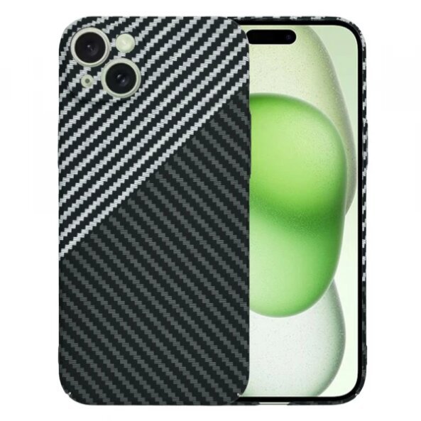 Husa pentru Apple iPhone 15 Plus, Techsuit, Carbonite FiberShell, Gri