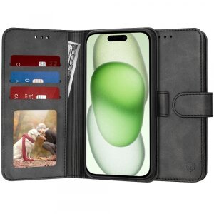 Husa pentru Apple iPhone 15 Plus, Techsuit, Diary Book, Neagra