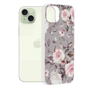 Husa pentru Apple iPhone 15 Plus, Techsuit, Marble, Gri