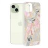 Husa pentru Apple iPhone 15 Plus, Techsuit, Marble, Roz