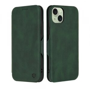 Husa pentru Apple iPhone 15 Plus, Techsuit, Safe Wallet Plus, Verde