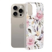 Husa pentru Apple iPhone 15 Pro Max, Techsuit, Marble, Alba