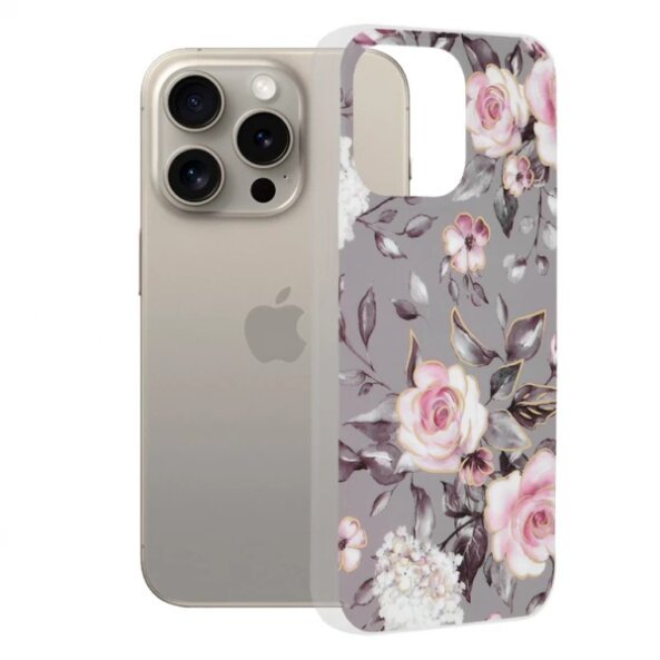 Husa pentru Apple iPhone 15 Pro Max, Techsuit, Marble, Gri