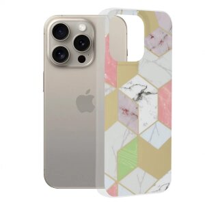 Husa pentru Apple iPhone 15 Pro Max, Techsuit, Marble, Mov