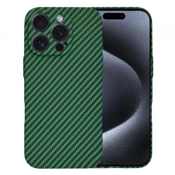 Husa pentru Apple iPhone 15 Pro, Techsuit, Carbonite FiberShell, Verde