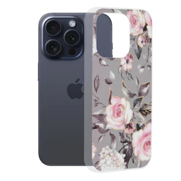 Husa pentru Apple iPhone 15 Pro, Techsuit, Marble, Gri