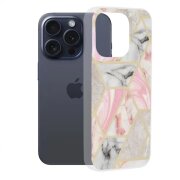 Husa pentru Apple iPhone 15 Pro, Techsuit, Marble, Roz