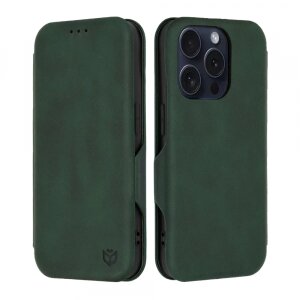 Husa pentru Apple iPhone 15 Pro, Techsuit, Safe Wallet Plus, Verde