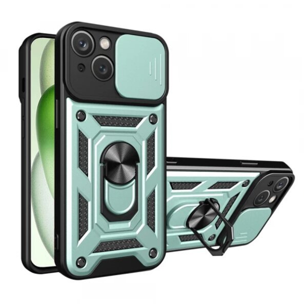 Husa pentru Apple iPhone 15, Techsuit, CamShield, Verde