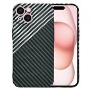 Husa pentru Apple iPhone 15, Techsuit, Carbonite FiberShell, Gri