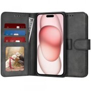 Husa pentru Apple iPhone 15, Techsuit, Diary Book, Neagra