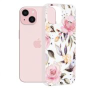 Husa pentru Apple iPhone 15, Techsuit, Marble, Alba