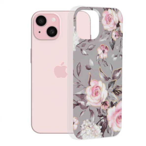 Husa pentru Apple iPhone 15, Techsuit, Marble, Gri