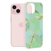 Husa pentru Apple iPhone 15, Techsuit, Marble, Verde