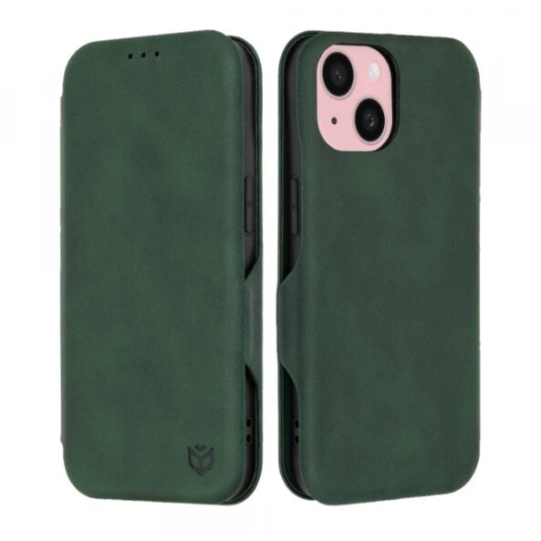 Husa pentru Apple iPhone 15, Techsuit, Safe Wallet Plus, Verde