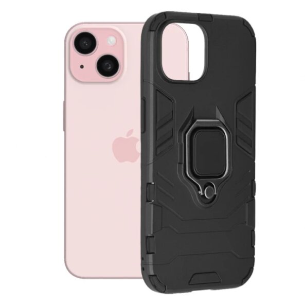 Husa pentru Apple iPhone 15, Techsuit, Shield, Neagra