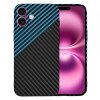Husa pentru Apple iPhone 16 Plus, Techsuit, Carbonite FiberShell, Bleu