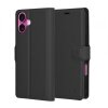 Husa pentru Apple iPhone 16 Plus, Techsuit, Leather Folio, Neagra