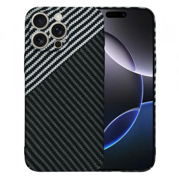 Husa pentru Apple iPhone 16 Pro Max, Techsuit, Carbonite FiberShell, Gri