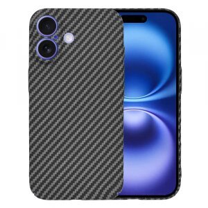 Husa pentru Apple iPhone 16, Techsuit, Carbonite FiberShell, Neagra