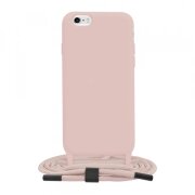 Husa pentru Apple iPhone 6 / 6s, Techsuit, Crossbody Lanyard, Roz
