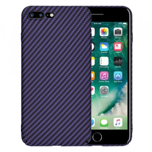 Husa pentru Apple iPhone 8 Plus / 7 Plus, Techsuit, Carbonite FiberShell, Mov