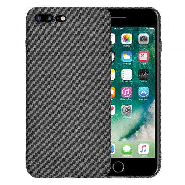 Husa pentru Apple iPhone 8 Plus / 7 Plus, Techsuit, Carbonite FiberShell, Neagra