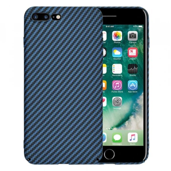 Husa pentru Apple iPhone 8 Plus / 7 Plus, Techsuit, Carbonite FiberShell, Turcoaz