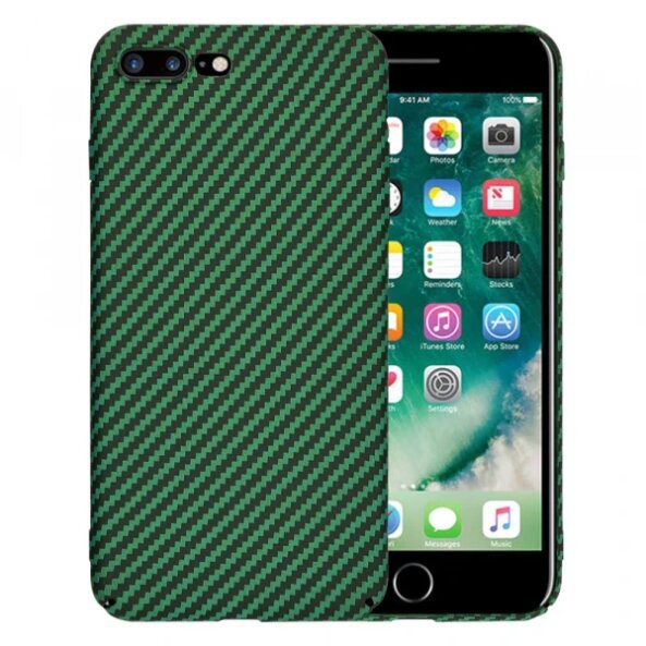 Husa pentru Apple iPhone 8 Plus / 7 Plus, Techsuit, Carbonite FiberShell, Verde