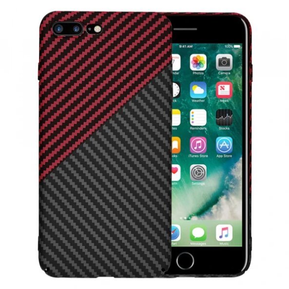 Husa pentru Apple iPhone 8 Plus / 7 Plus, Techsuit, Carbonite FiberShell Vortex, Rosie