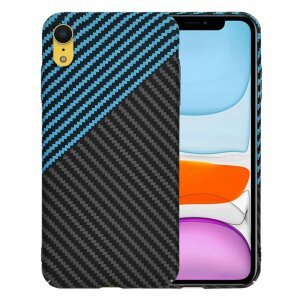 Husa pentru Apple iPhone XR, Techsuit, Carbonite FiberShell, Bleu