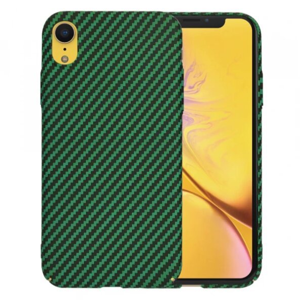 Husa pentru Apple iPhone XR, Techsuit, Carbonite FiberShell, Verde