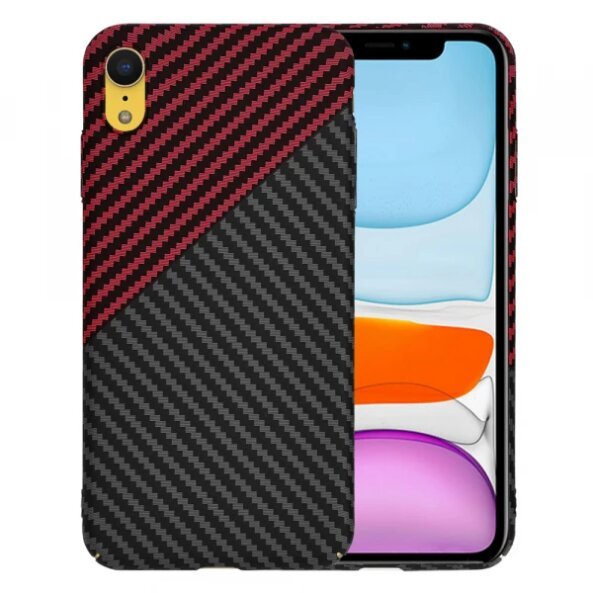 Husa pentru Apple iPhone XR, Techsuit, Carbonite FiberShell Vortex, Rosie