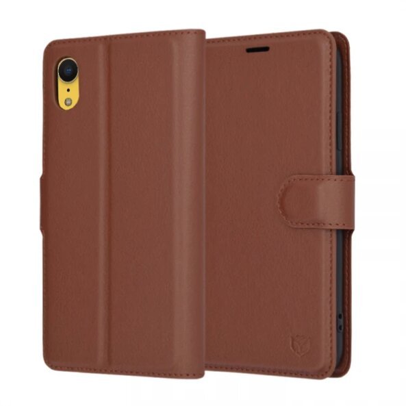 Husa pentru Apple iPhone XR, Techsuit, Leather Folio, Maro