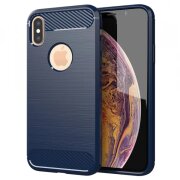 Husa pentru Apple iPhone XS Max, Techsuit, Carbon, Albastra