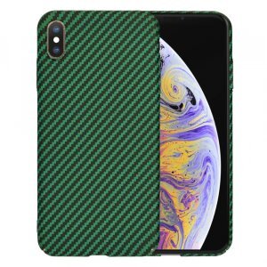 Husa pentru Apple iPhone XS Max, Techsuit, Carbonite FiberShell, Verde