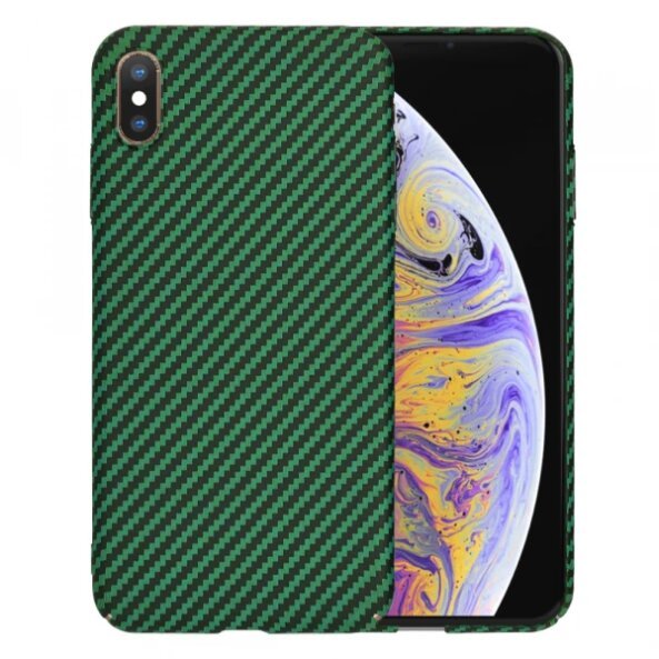 Husa pentru Apple iPhone XS Max, Techsuit, Carbonite FiberShell, Verde