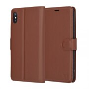 Husa pentru Apple iPhone XS Max, Techsuit, Leather Folio, Maro