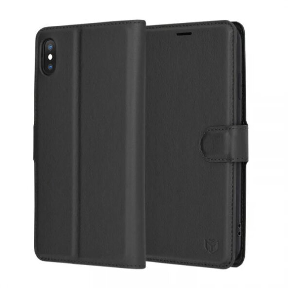 Husa pentru Apple iPhone XS Max, Techsuit, Leather Folio, Neagra