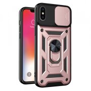 Husa pentru Apple iPhone XS / X, Techsuit, CamShield, Roz