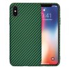 Husa pentru Apple iPhone XS / X, Techsuit, Carbonite FiberShell, Verde