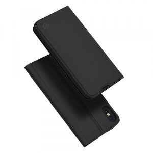 Husa pentru Apple iPhone XS / X, Techsuit, Magskin Book, Neagra