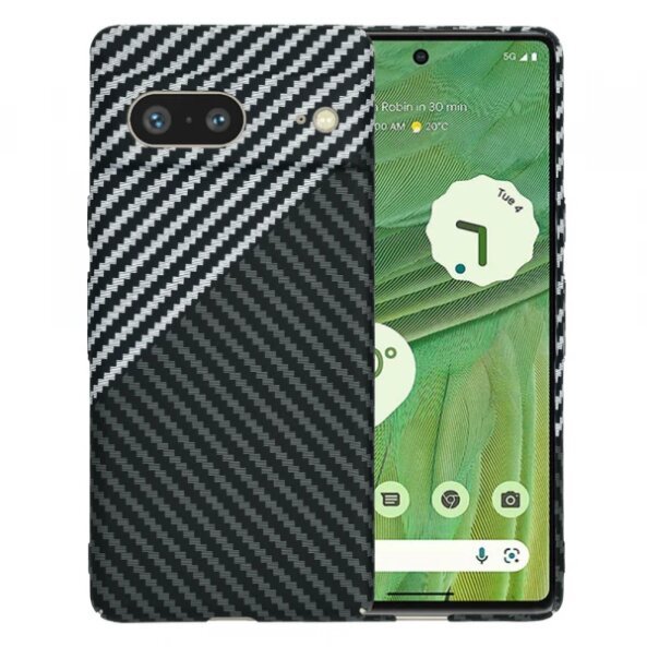 Husa pentru Google Pixel 7, Techsuit, Carbonite FiberShell, Gri